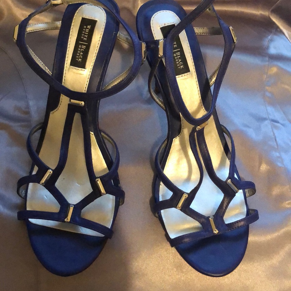 Royal blue White House Black Market Sandals.